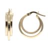 14ct Yellow Gold Fancy Hoop Earrings