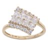 14ct Yellow Gold Cubic Zirconia Cluster Ring