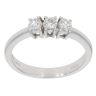 14ct White Gold 0.33ct Brilliant Cut Diamond Trilogy Ring