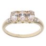 9ct Yellow Gold 0.02ct Diamond and Morganite Ring