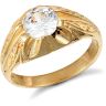 9ct Yellow Gold Gents Cubic Zirconia Ring