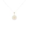9ct Yellow Gold Cubic Zirconia Disc Pendant And Chain 18"