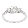 18ct White Gold 1ct Diamond Trilogy Ring by Anya Belle