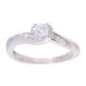 9ct White Gold 0.33ct Diamond Solitaire Twist Ring
