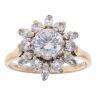 9ct Yellow Gold Cubic Zirconia Cluster Ring