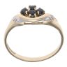 9ct Yellow Gold 0.01ct Diamond And Sapphire Ring