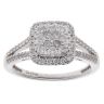 9ct White Gold 0.50ct Brilliant Cut Diamond Cluster Ring
