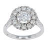 18ct White Gold Est 1.70cts Diamond Halo Cluster Ring by Anya Belle