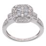 Vera Wang 18ct White Gold 0.80ct Diamond Cluster Ring
