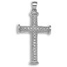 9 Carat White Gold 10pts Diamond Cross