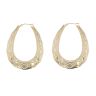 9ct Yellow Gold Large Patterned Creole Earrings