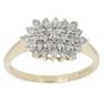 9ct Yellow Gold 0.55ct Diamond Cluster Ring