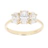 9ct Yellow Gold Three Stone Cubic Zirconia Ring