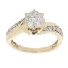 9ct Yellow Gold 0.25ct Brilliant Cut Diamond Cluster Ring