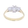 18ct Yellow Gold 0.50ct Diamond Trilogy Ring