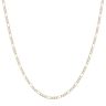 9ct Yellow and White Gold Diamond Cut Figaro Chain 20"