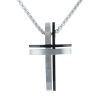 Unique & Co Stainless Steel and Black Plating Cross and Chain