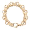 9ct Yellow Gold Patterned And Plain Belcher Bracelet 9"