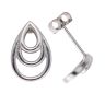 Silver Tear Drop Stud Earrings by Icesia