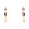 9ct Yellow And White Gold Duo Hoop Earrings
