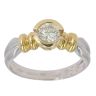 18ct Yellow And White Gold 0.58ct Brilliant Cut Diamond Solitaire Ring