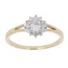 9ct Yellow Gold Cubic Zirconia Cluster Ring