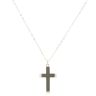 9ct Yellow Gold Plain Cross and Belcher Chain 20"