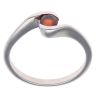 9ct White Gold Garnet Single Stone Ring