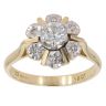 18ct Yellow Gold 0.55ct Brilliant Cut Diamond Cluster Ring