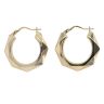 9ct Yellow Gold Large Hexagonal Creole Earrings