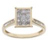 9ct Yellow Gold 0.75ct Princess Cut Diamond Cluster Ring