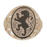 9ct Yellow Gold Lion Rampant Oval Signet Ring