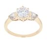 9ct Yellow Gold Cubic Zirconia Three Stone Ring