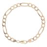 9ct Yellow Gold Figaro Bracelet 7.5"