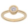 18ct Yellow Gold Cubic Zirconia Solitaire Ring