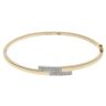 9ct Yellow And White Gold 0.17ct Brilliant Cut Diamond Bangle