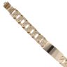 9ct Yellow Gold Textured I.D Bracelet 8"