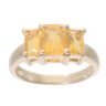 9ct Yellow Gold Citrine Three Stone Ring