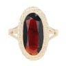 9ct Yellow Gold Garnet Solitaire Ring