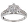 9ct White Gold 0.33ct Brilliant Cut Diamond Cluster Ring