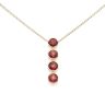 9ct Yellow Gold Four Stone Garnet Pendant And Chain 18"