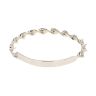9ct White Gold ID Twist Bangle