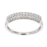 9ct White Gold 0.33ct Diamond Two Row Ring