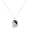 Silver Wave Locket And Chain 18" By Icesia