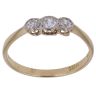 14ct Yellow Gold 0.25ct Brilliant Cut Diamond Trilogy Ring