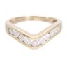 9ct Yellow Gold 0.50ct Diamond Wishbone Ring