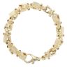 9ct Yellow Gold Patterned and Plain Fancy Bracelet 9"