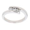 9ct White Gold Cubic Zirconia Crossover Ring