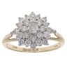 9ct Yellow Gold 1.00ct Brilliant Cut Diamond Cluster Ring