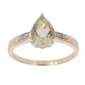 9ct Yellow Gold 0.05ct Pear Cut Heliodor And Diamond Ring